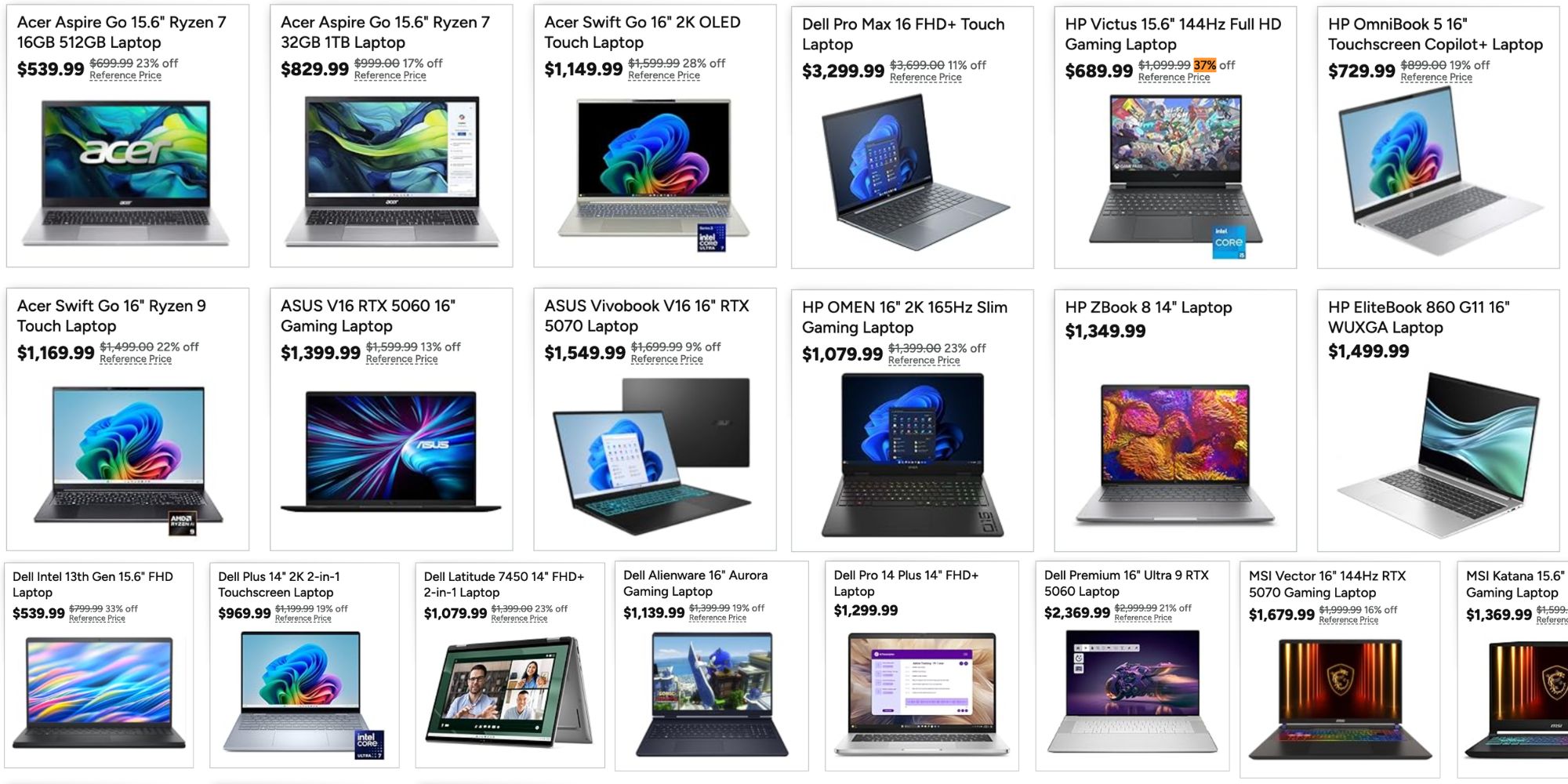 A screenshot of laptops on a white background