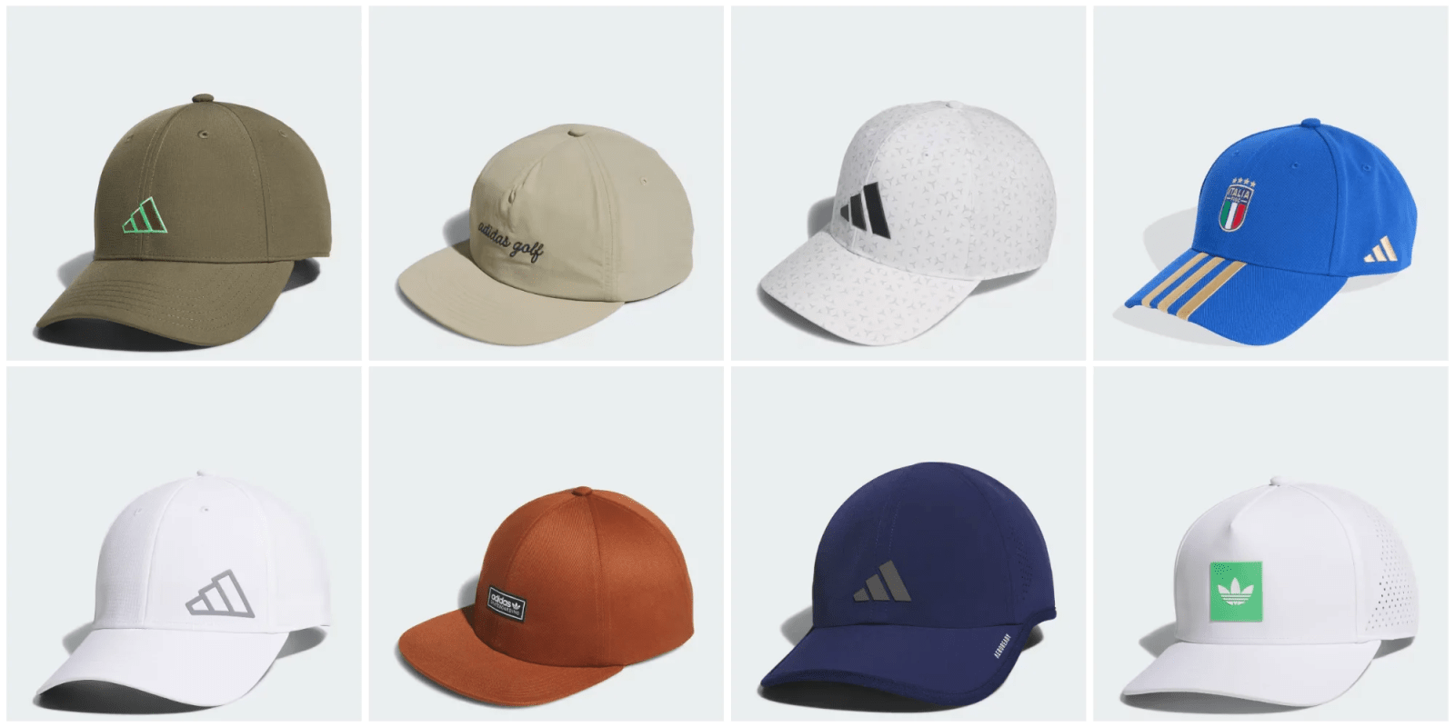 A group of different hats