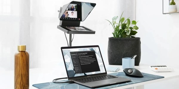 A laptop on a desk