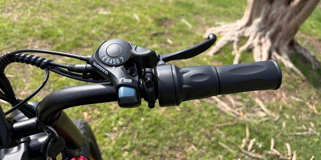 A handlebar of a bicycle