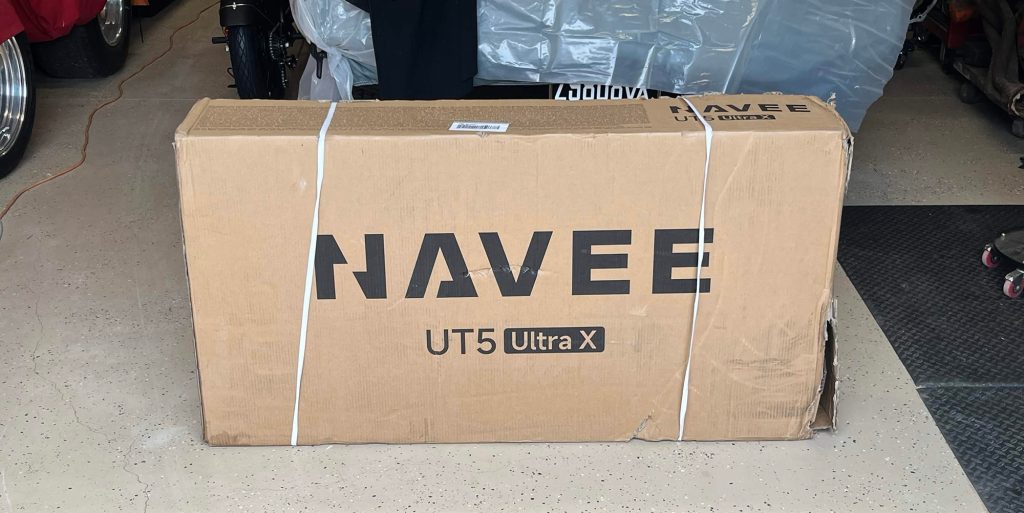 A box with black text on it