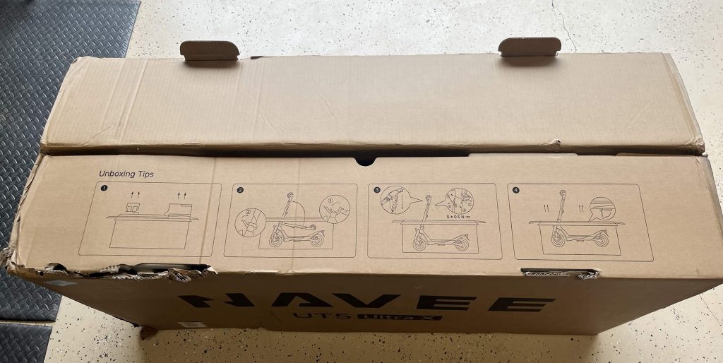 A box with instructions on it