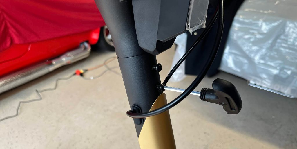 A close up of a black and gold object