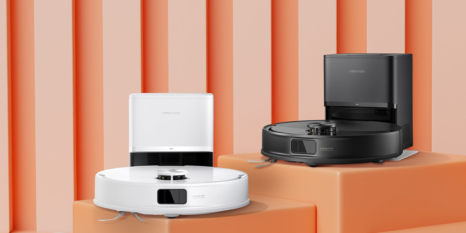 A group of robotic vacuums