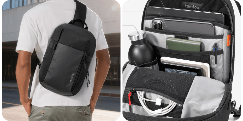 A person with a backpack