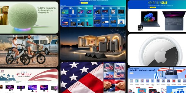 A collage of images of a truck and a flag