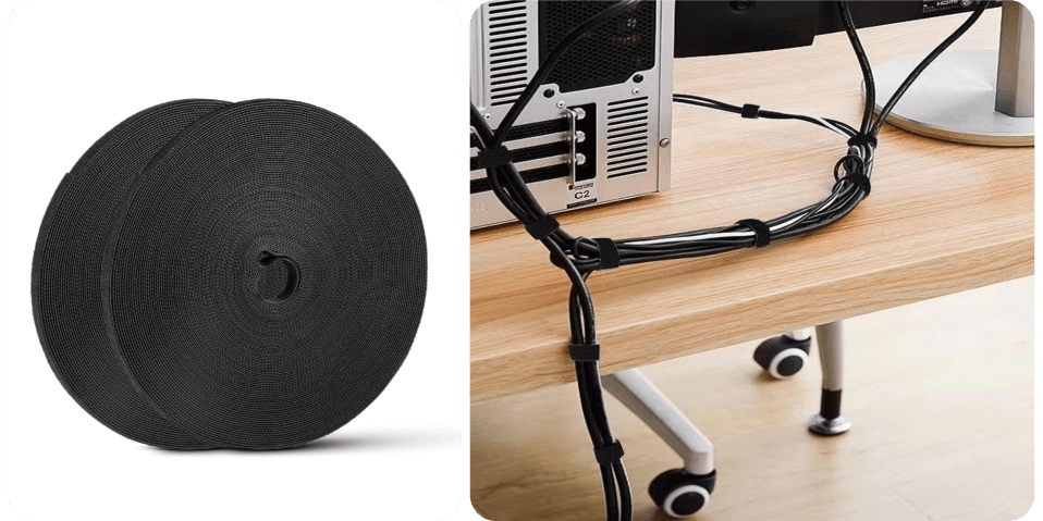 A black wire on a wire