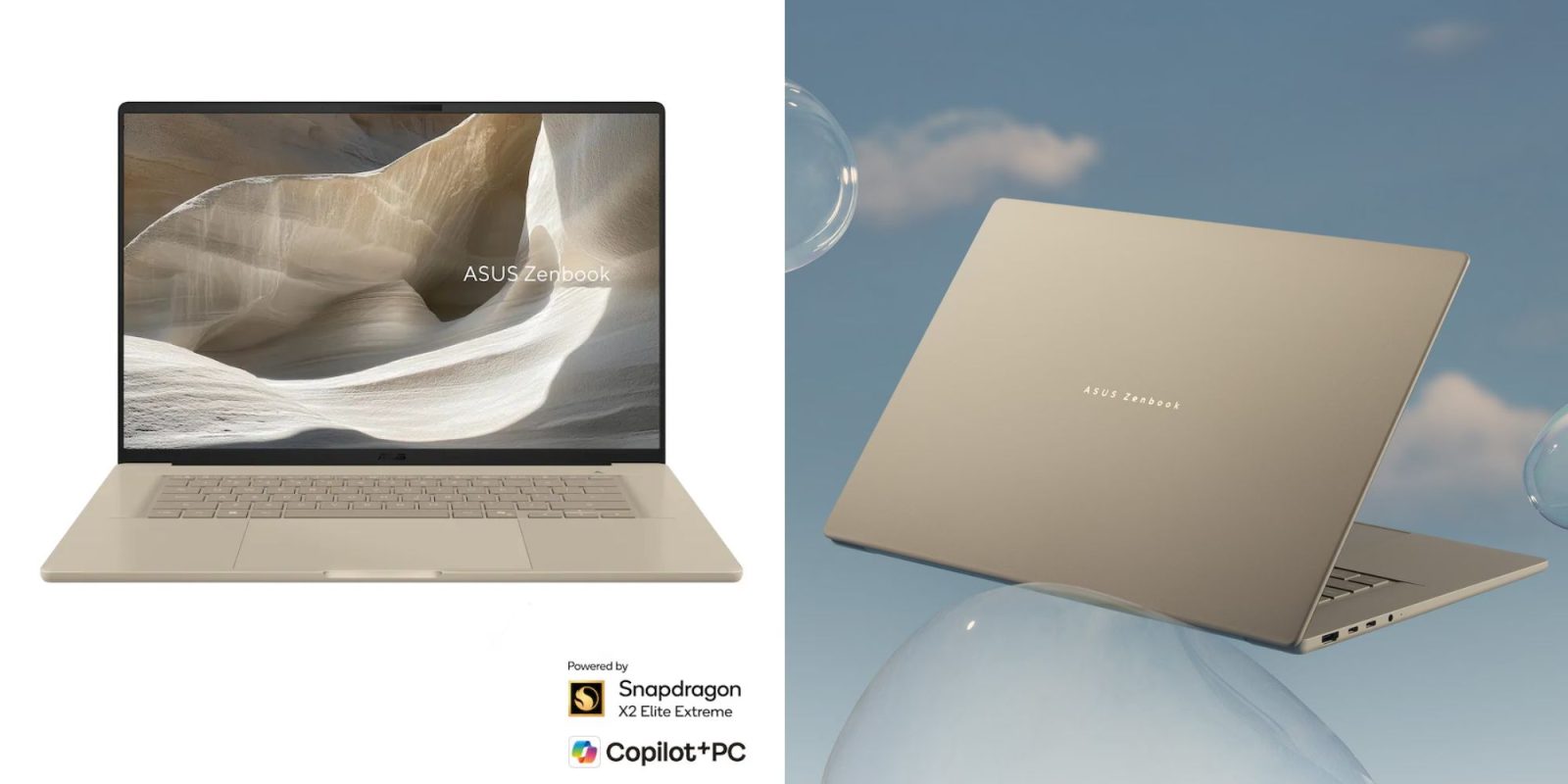 A laptop computer and a bubble