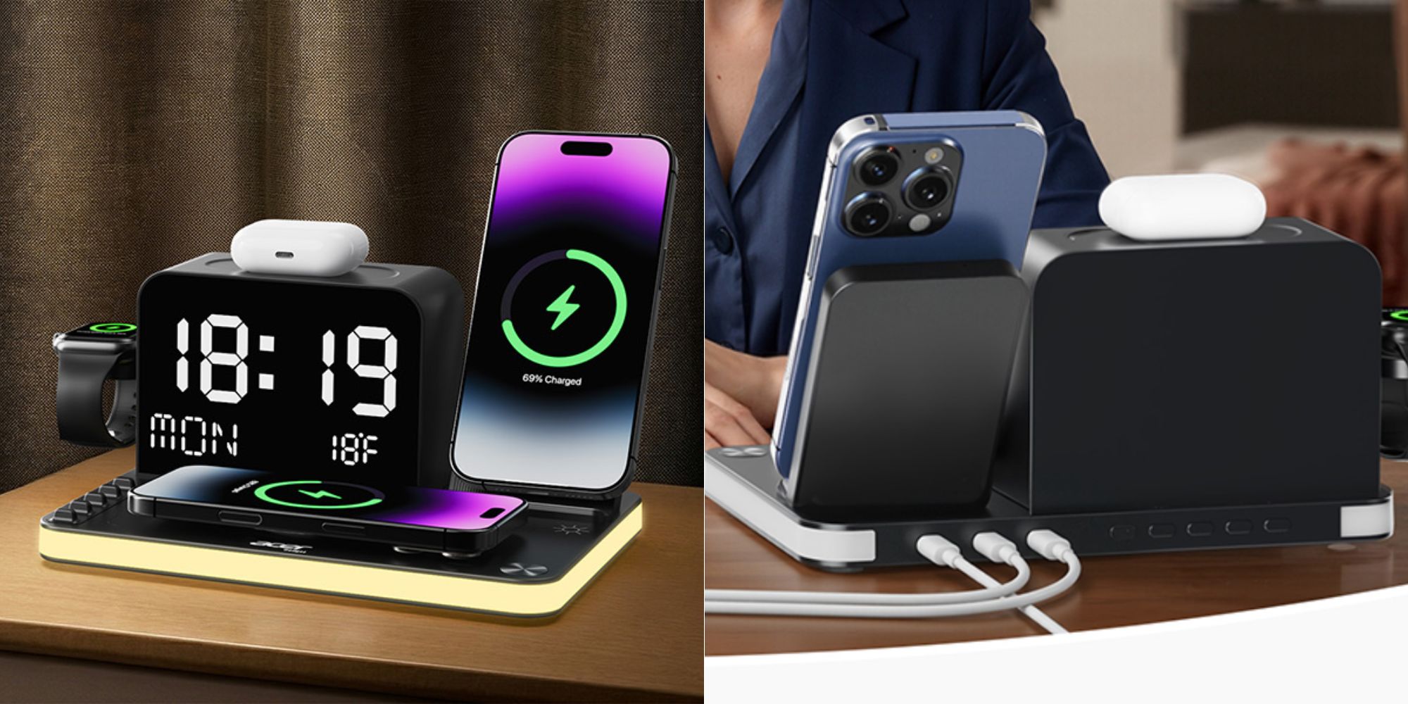 This Acer 7-in-1 wireless charging station is also a clock and an ambient nightstand light – all for just $50