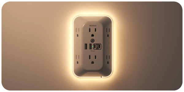 A close up of a power outlet