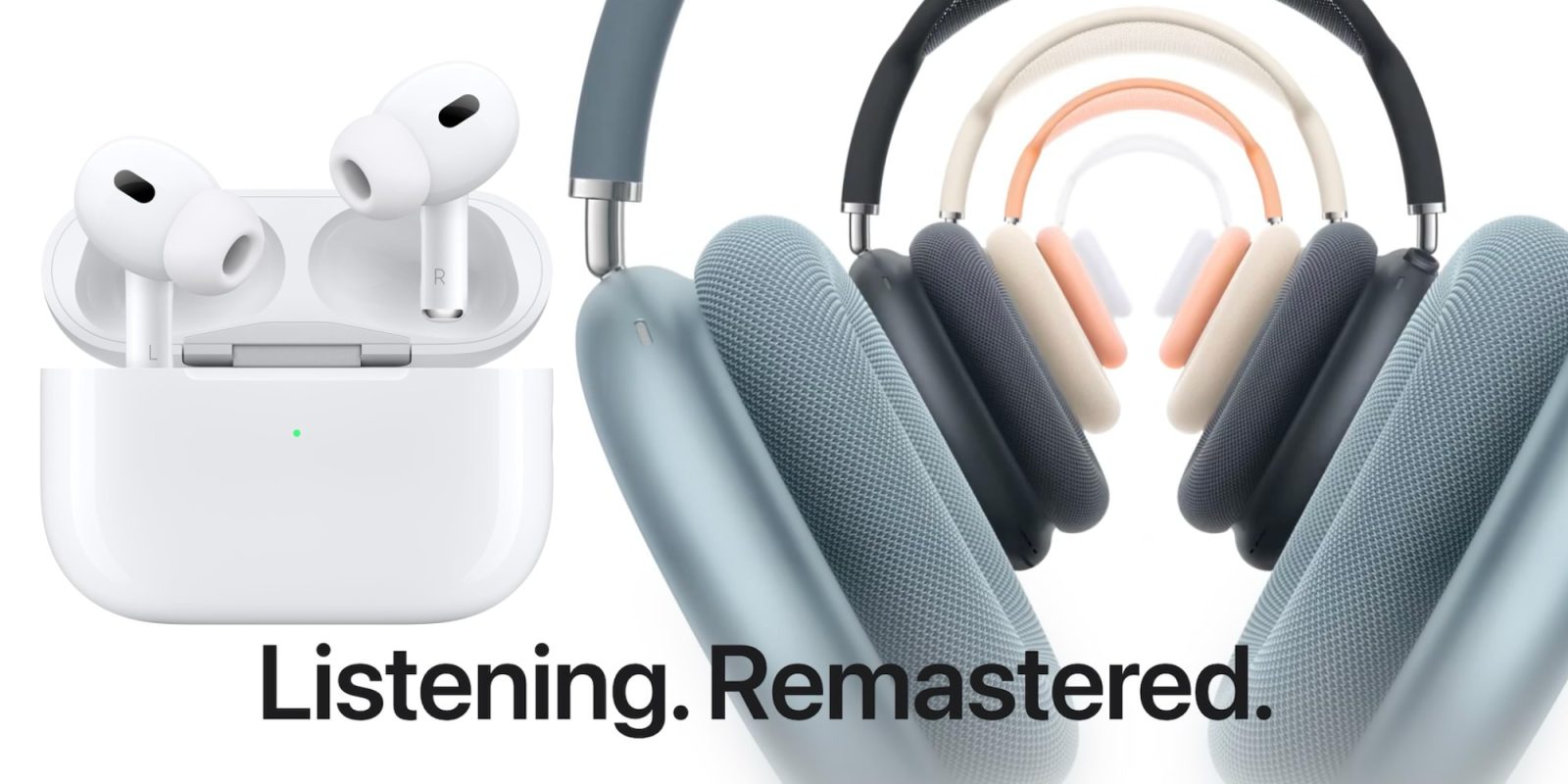 A group of headphones with a white background