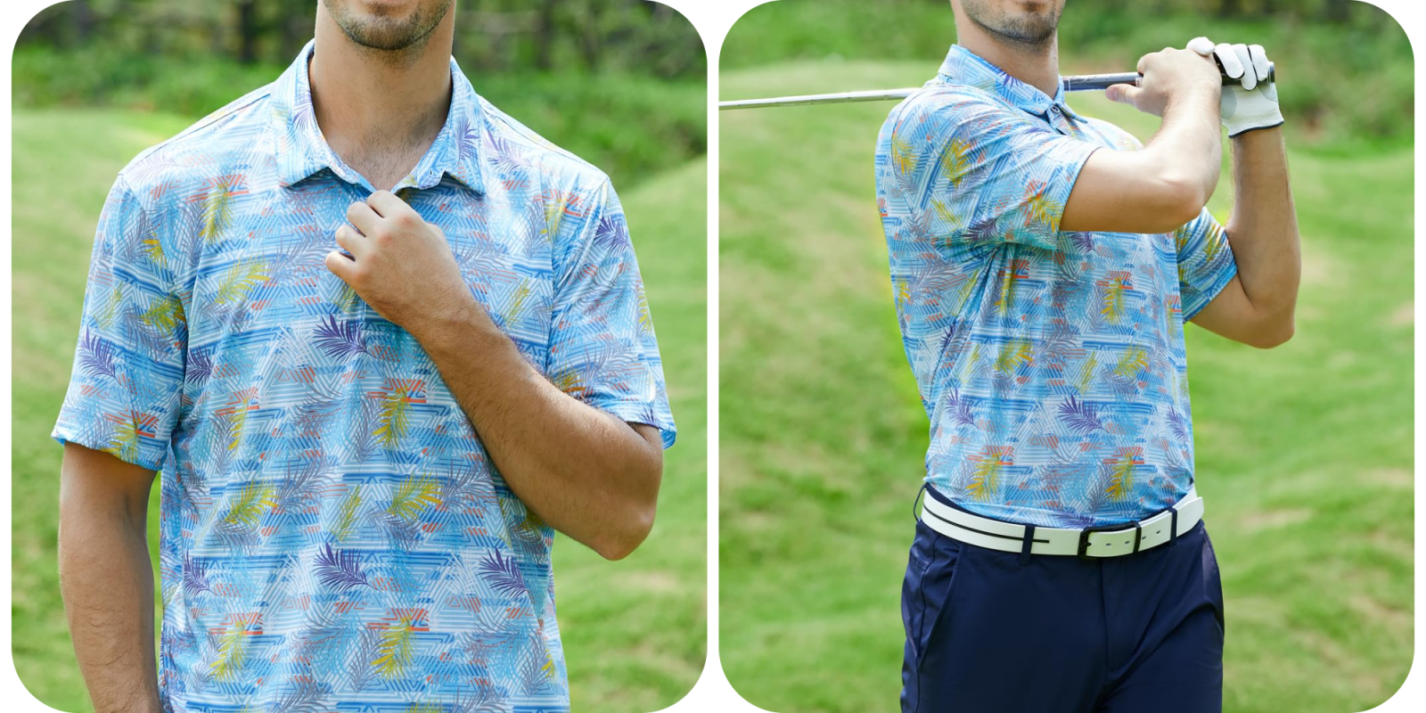A man holding a golf club
