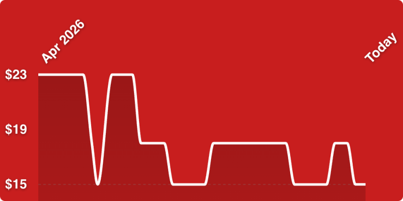 A red and white line drawing