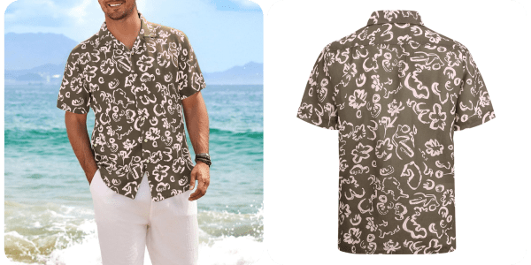 A man wearing a hawaiian shirt