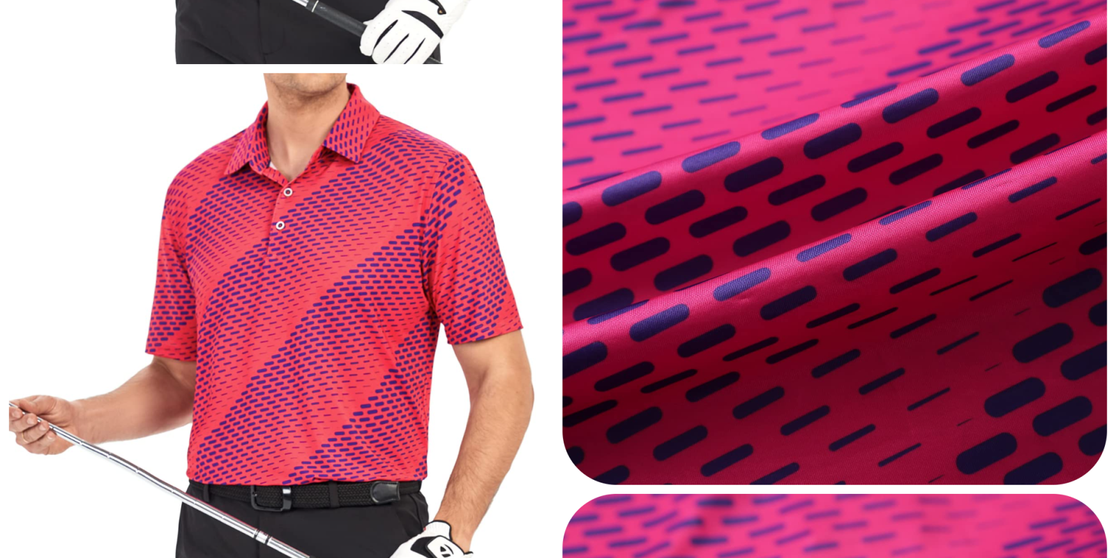 A man wearing a golf shirt