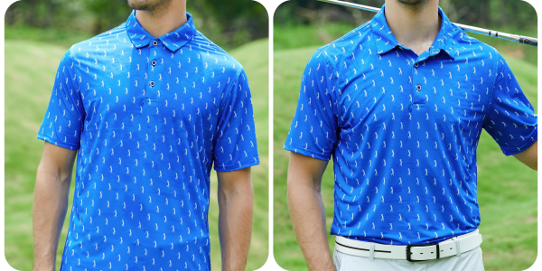 A man wearing a blue shirt
