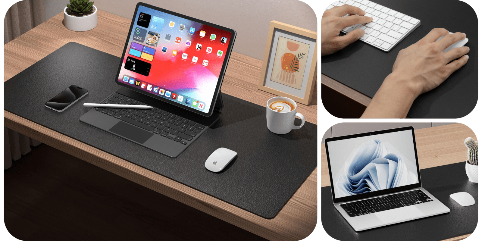 A laptop on a desk