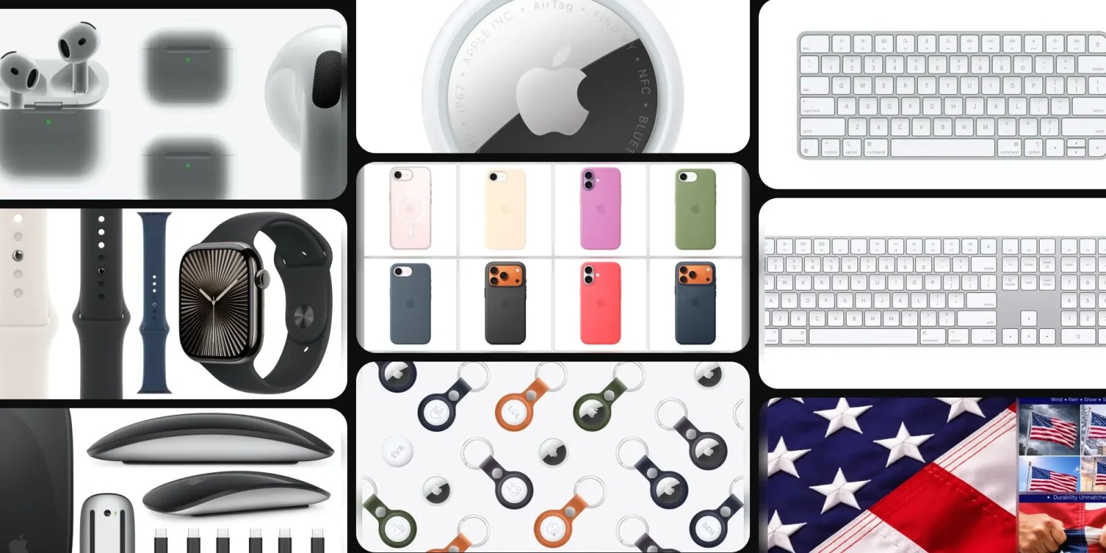 A collage of different electronics