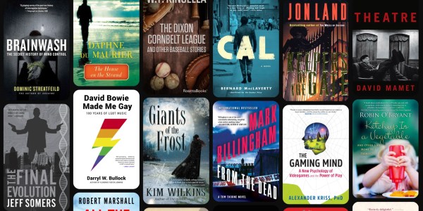 A group of books on a black background