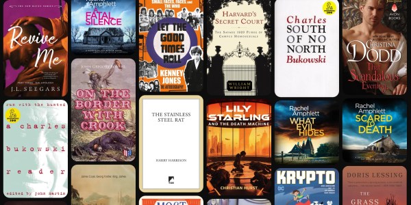 A collage of books