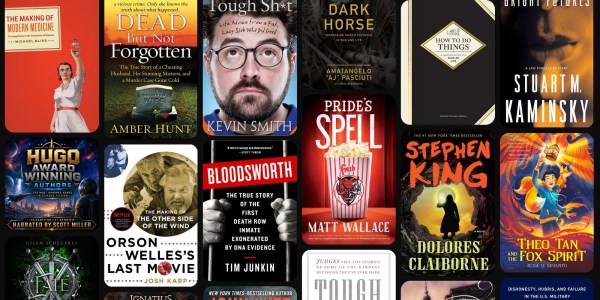 A collage of books