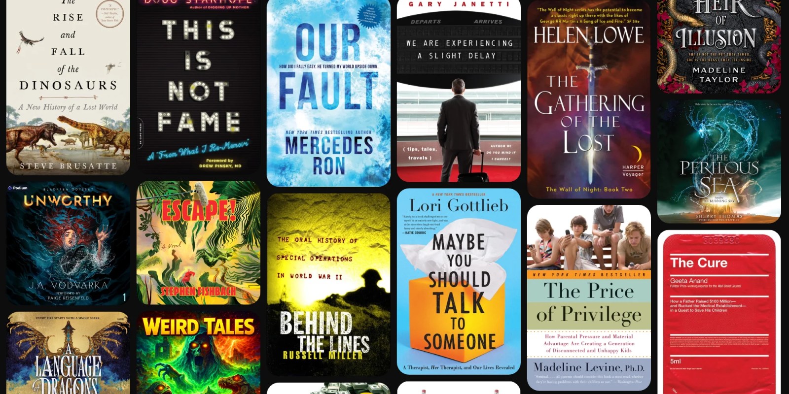 A collage of books
