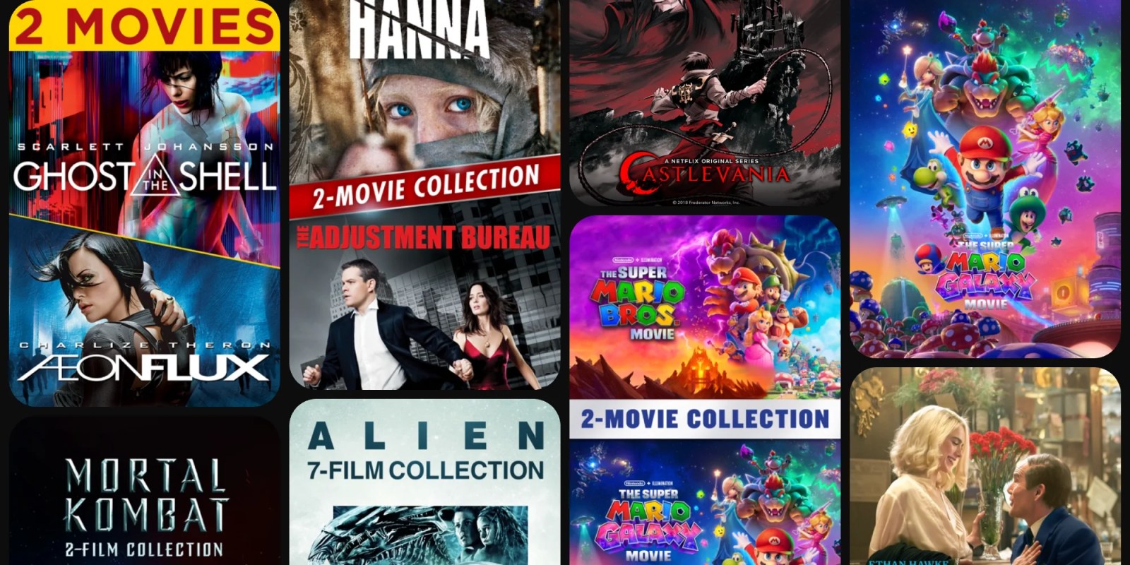A collage of movies