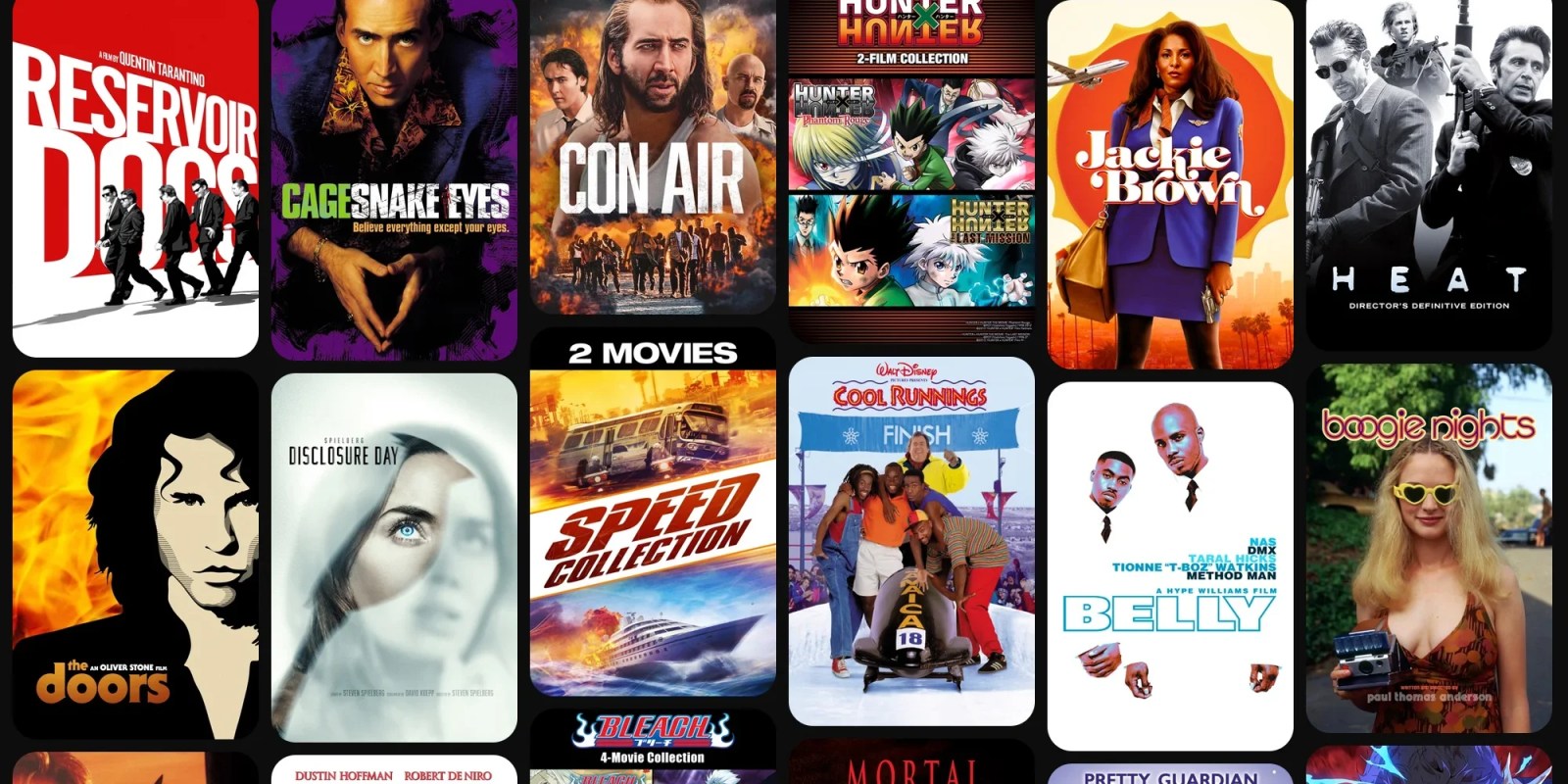 A collage of movies