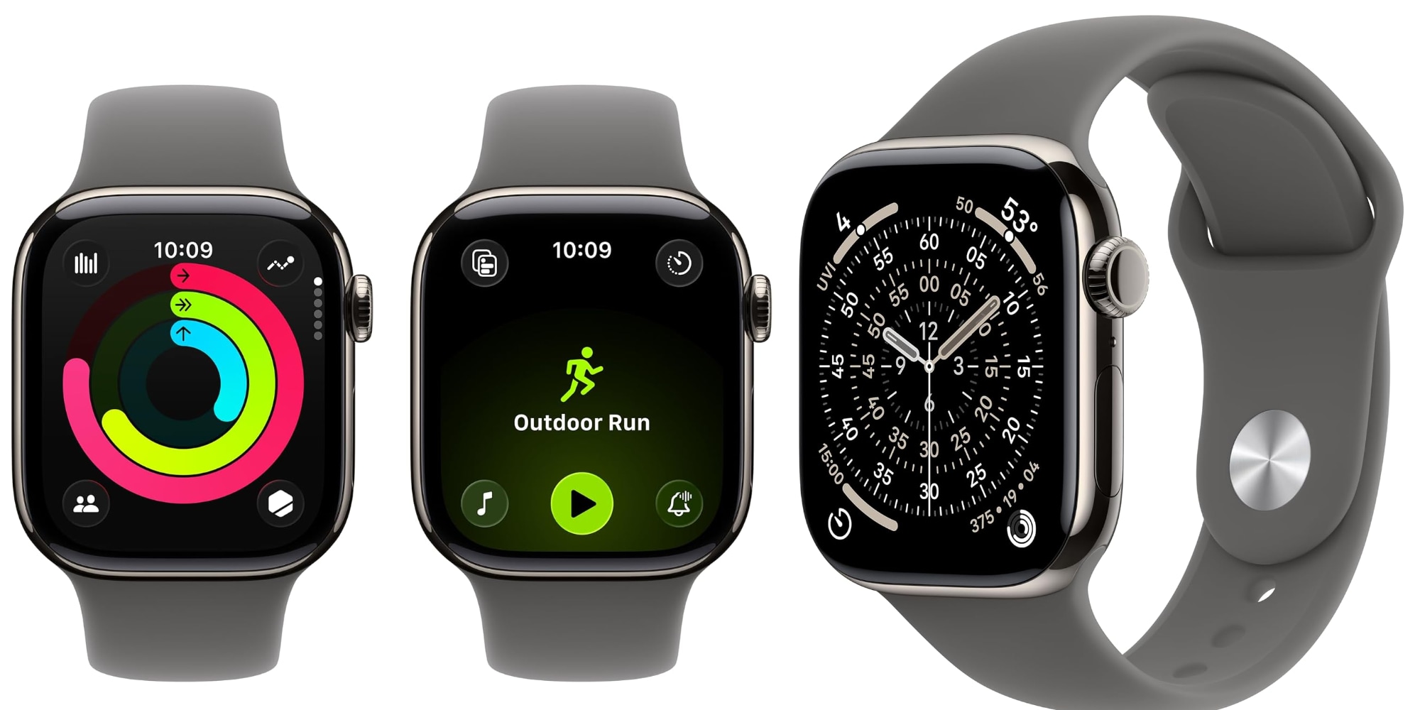 A close up of a smart watch