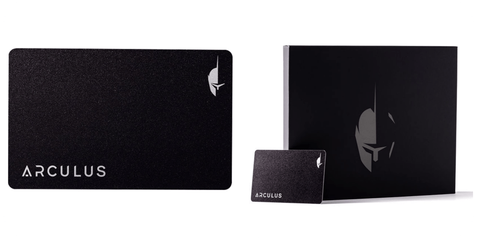 A black rectangular object with a white logo