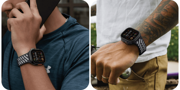 A man wearing a smart watch