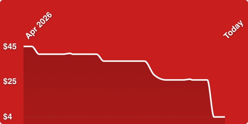 A white line on a red background