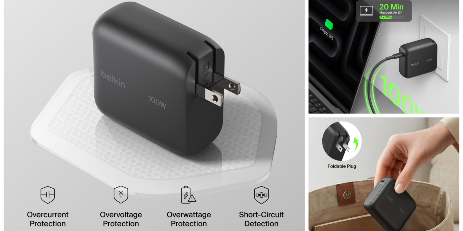 Belkin’s 100W USB-C GaN Wall Charger just dropped to the $25.50 Amazon all-time low
