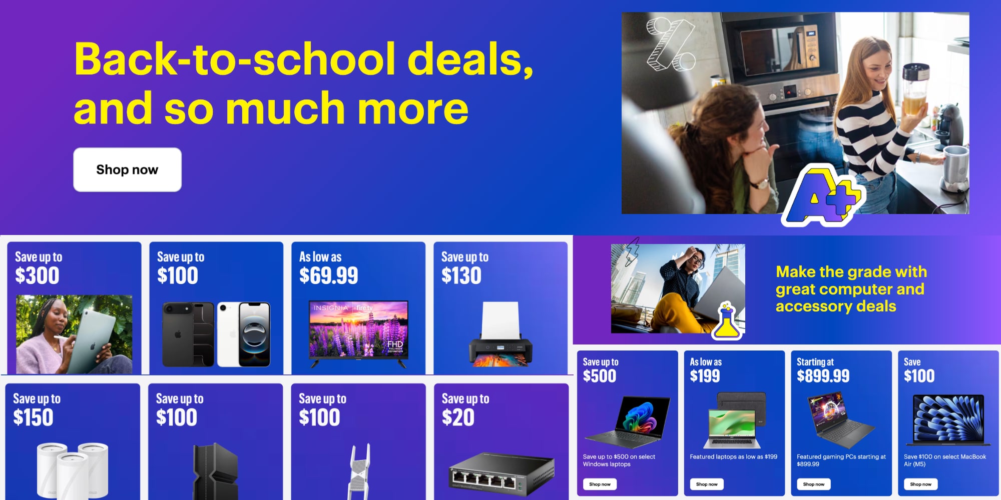 Best Buy 2026 Back to School sale: College Tech under $150, Phone deals, TVs from $70, printers, routers, more
