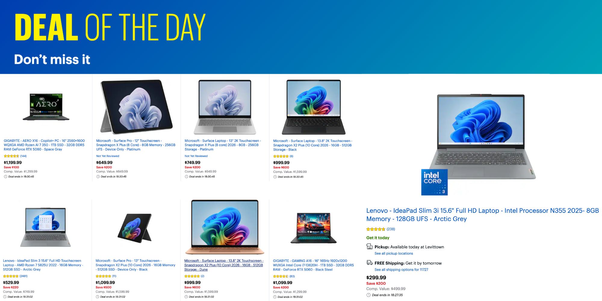 Best Buy launches 1-day Windows Copilot+ PC flash sale: Up to $600 off 2026 Surface Laptops and 2-in-1s, more from $300