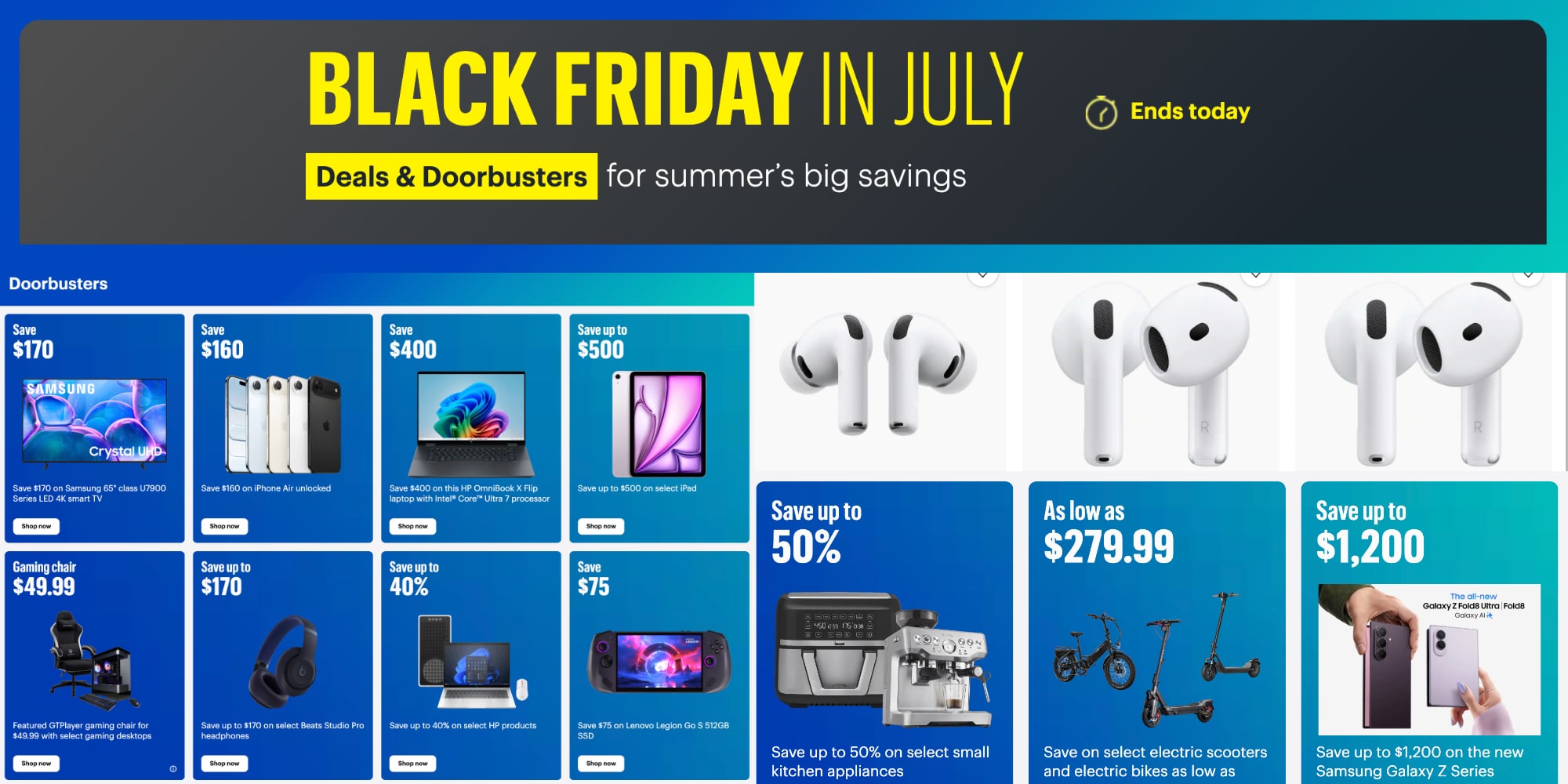 Ends tonight: Last chance at the massive Best Buy Black Friday in July sale