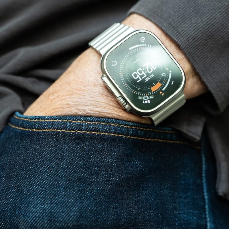 A close up of a watch on a person's wrist