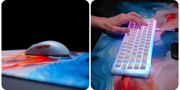 A hand on a keyboard