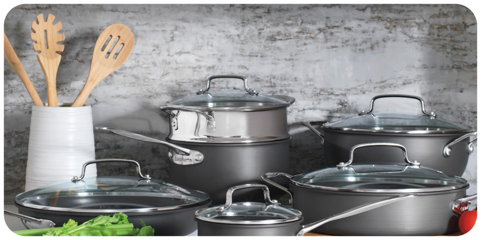 A group of pots and pans