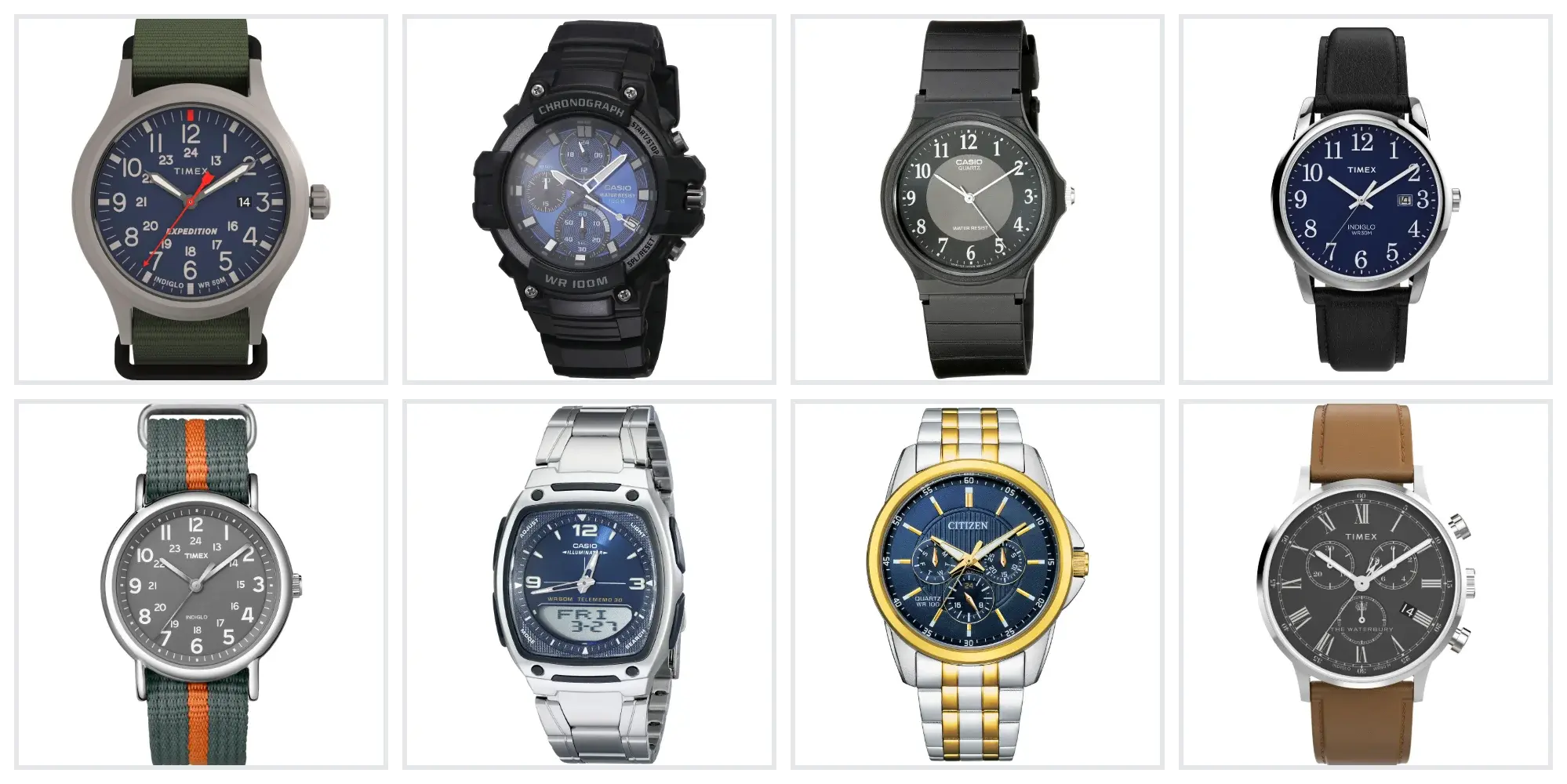 Save up to 40% on stylish watches from Citizen, Casio, Timex, and more with deals from $23