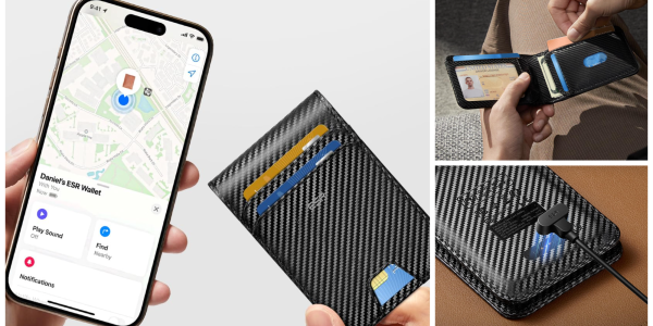 A cell phone with a card holder