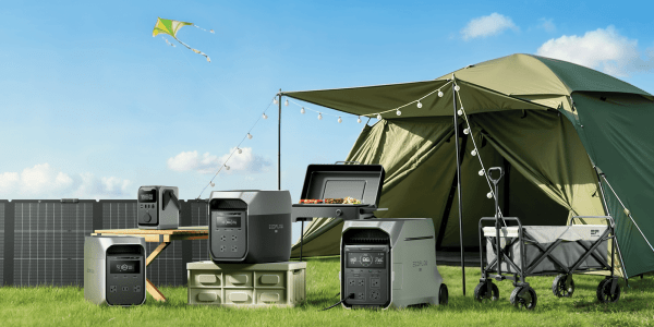 A group of portable grills and a tent