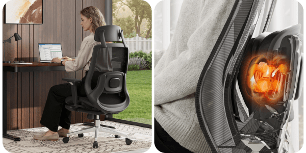 A woman sitting in a chair