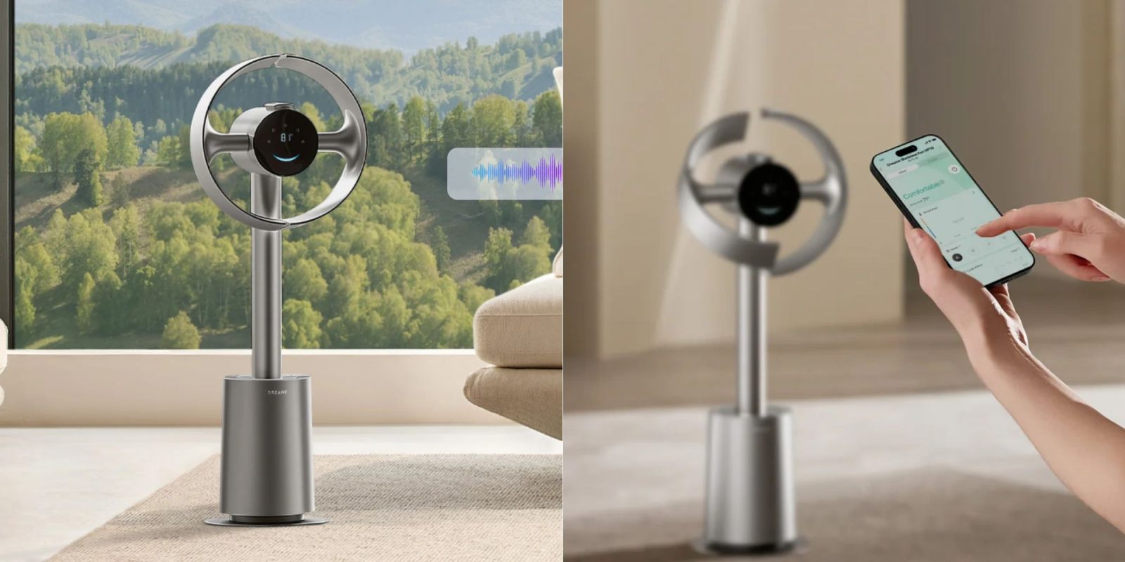 Image showing renders of DREAME's bladeless MF10 fan.