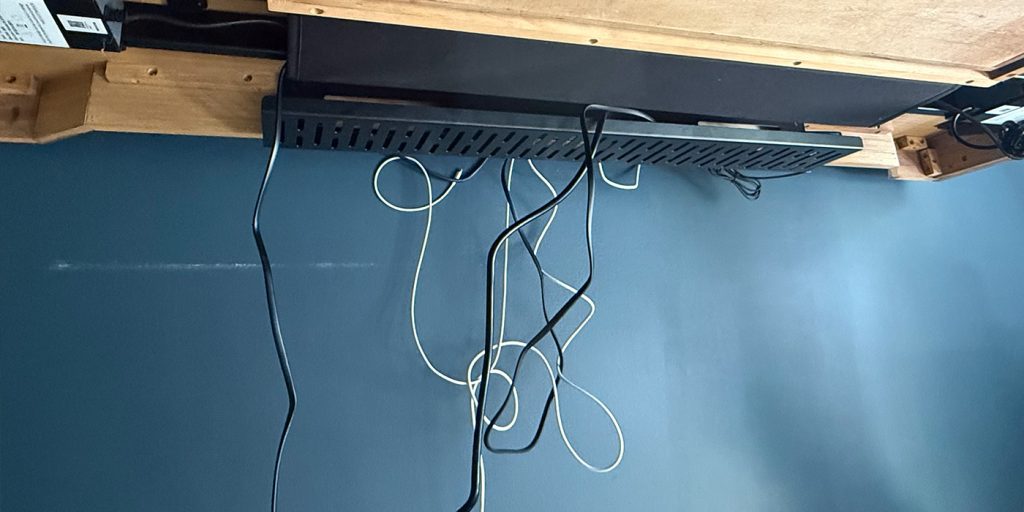 A black box with wires on top of it