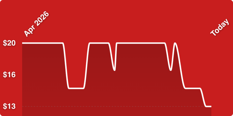 A white line on a red background