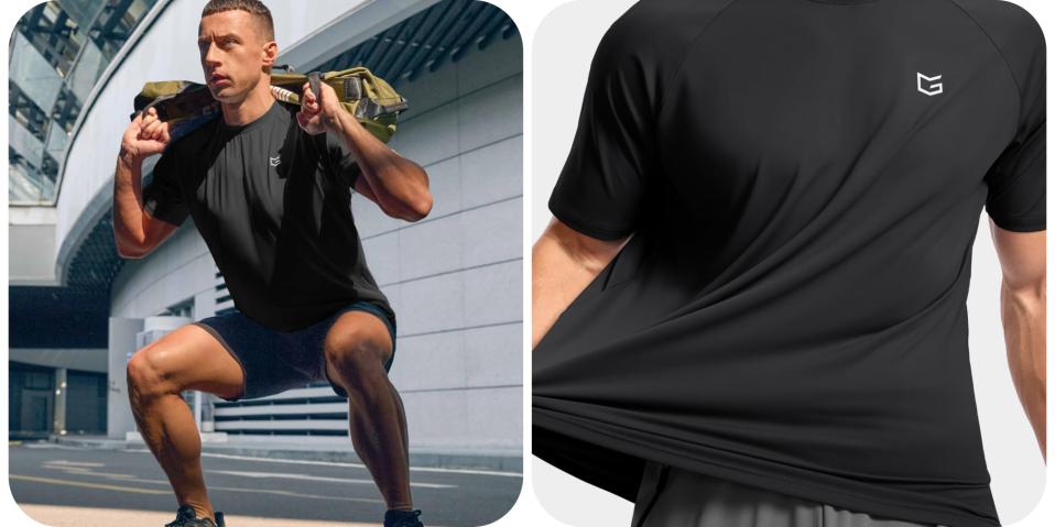 A man wearing a black shirt