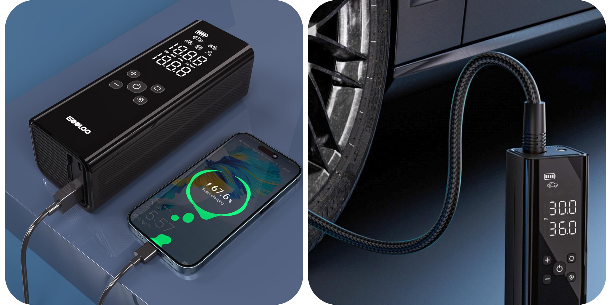 Add this portable air compressor to your ride while it’s $32 (Reg. $45)