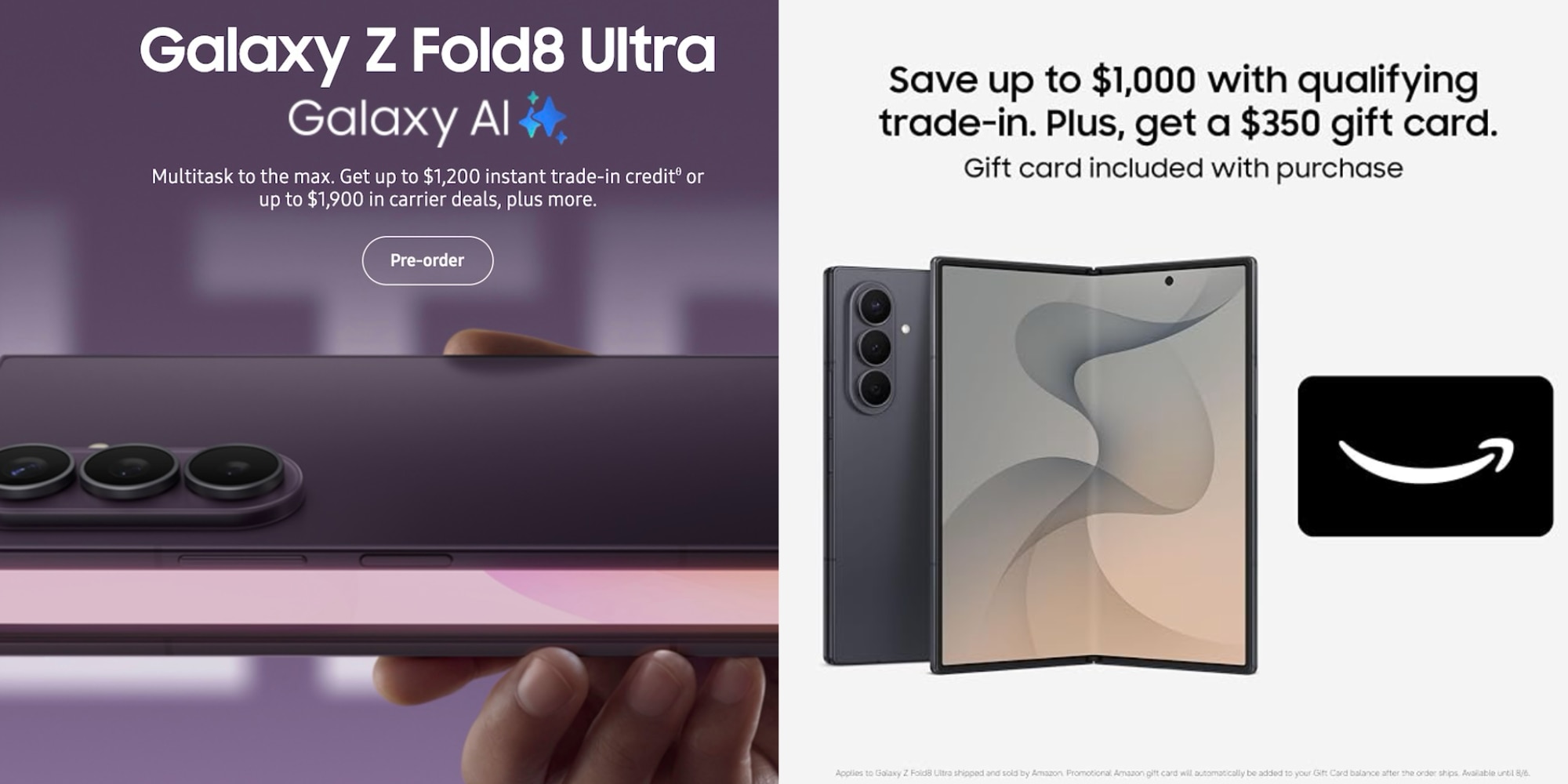 Galaxy Fold 8 Ultra Amazon gift cards