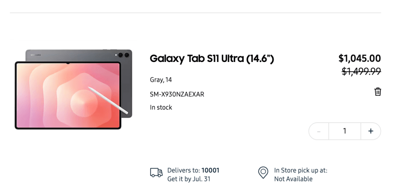 A screen shot of a device